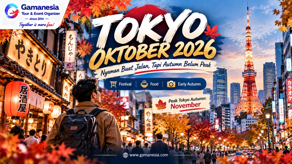 Tokyo Oktober 2026: Cuaca Nyaman, Festival Seru, Tapi Autumn Belum Peak — Ini Panduan Lengkapnya